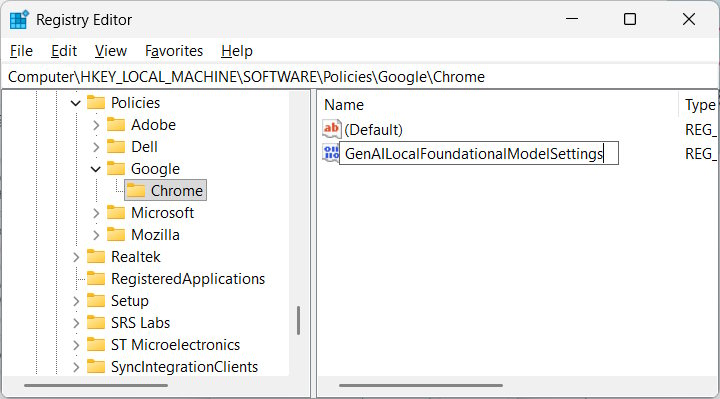 Instructions on how to prevent Chrome from automatically loading the Gemini Nano AI model. Picture 6