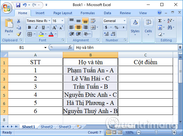 Picture 9 of Guide to splitting column data in Excel - into 2 or more columns in a table