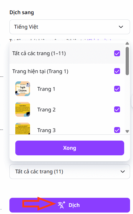 images 5 of Guide to translating presentation slides in Canva AI