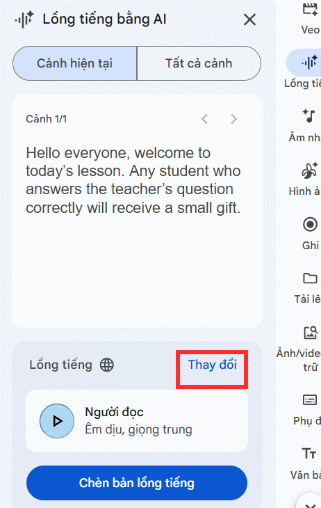 Picture 5 of Guide to using AI for voiceovers in Google Videos