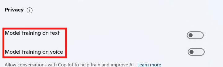 Guide to controlling privacy settings on Copilot Picture 3