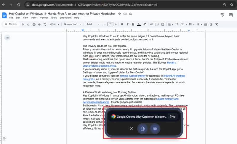 Hey Copilot on Windows 11: Hands-Free AI or Just a Privacy Headache? Picture 1