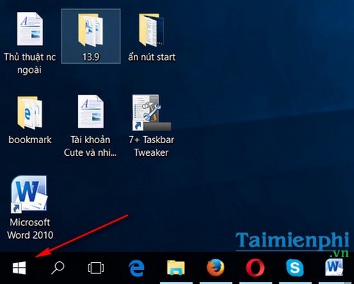 Picture 1 of Hide the Start button on the Windows 10 Taskbar using 7+ Taskbar Tweaker
