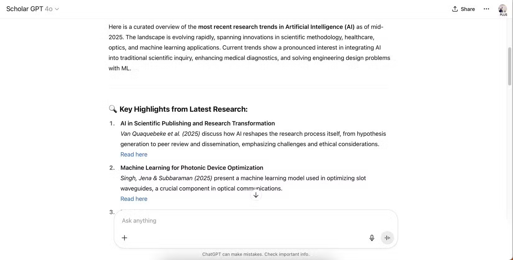 How Scholar GPT Works: Custom GPT Searches for More Up-to-Date Information Deep Research Picture 1