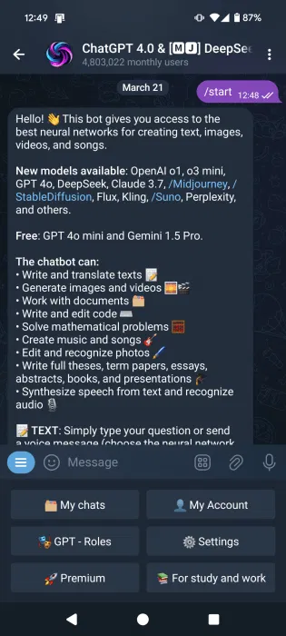 How to access ChatGPT on Telegram Picture 3