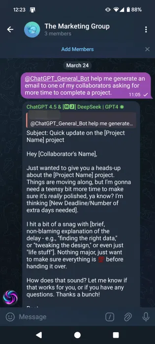 How to access ChatGPT on Telegram Picture 6