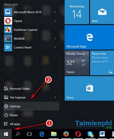 Picture 2 of How to access Settings in Windows 10, how to open Settings on Windows 10.
