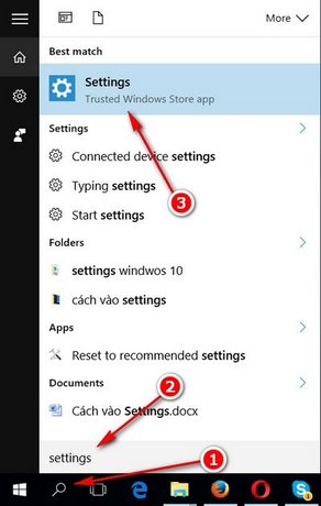 Picture 3 of How to access Settings in Windows 10, how to open Settings on Windows 10.