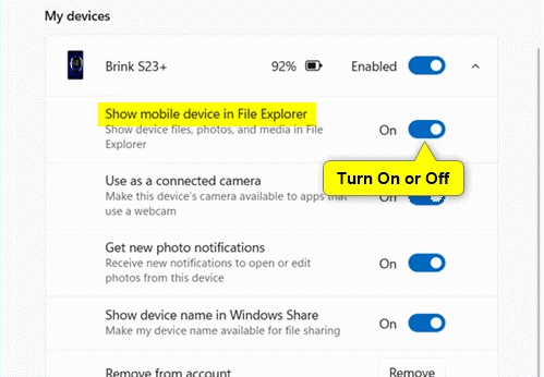 How to Access Android Phone from File Explorer Windows 11 Picture 3