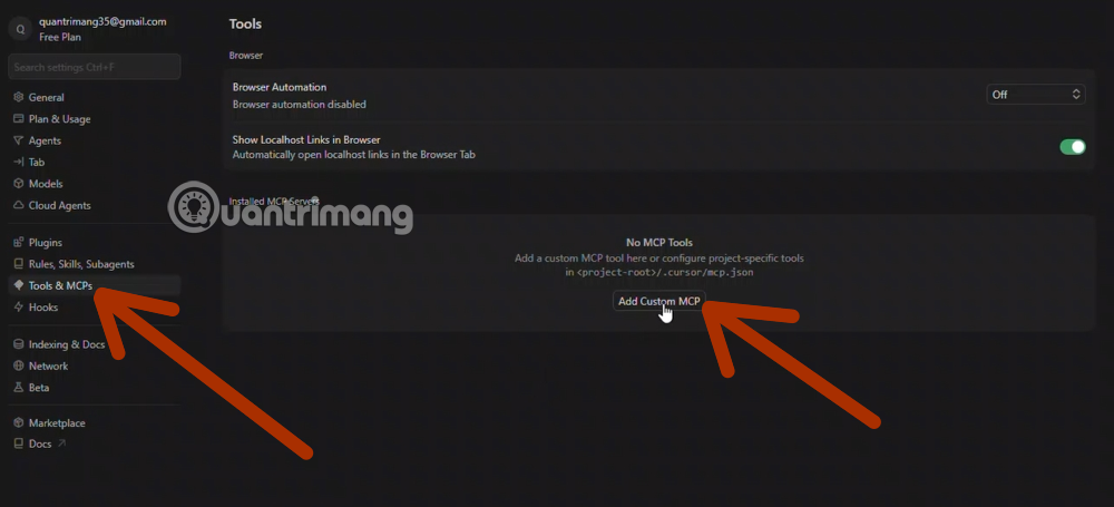 Picture 2 of How to activate Supabase in Cursor