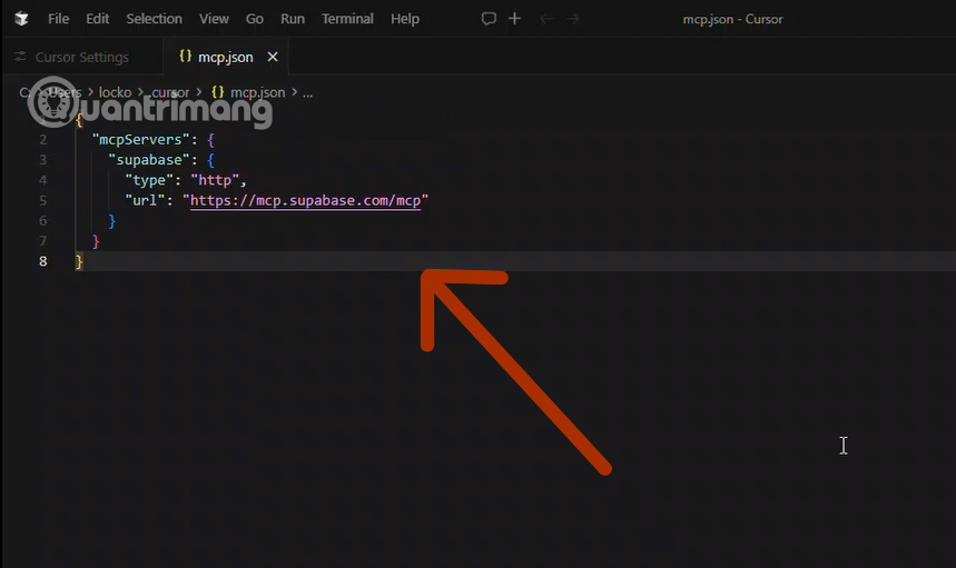 Picture 3 of How to activate Supabase in Cursor