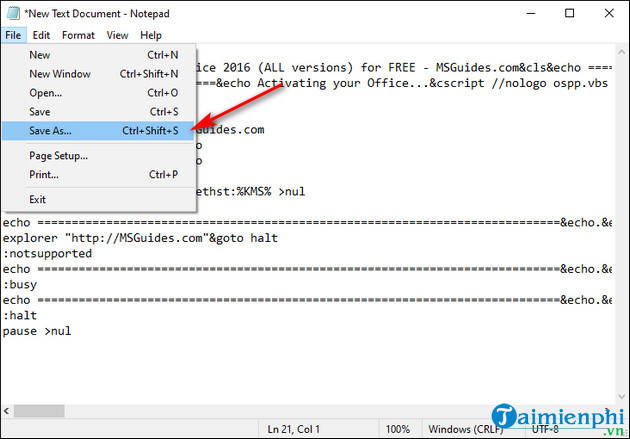 How to Active Office 2016, activate permanent copyright using CMD Picture 4