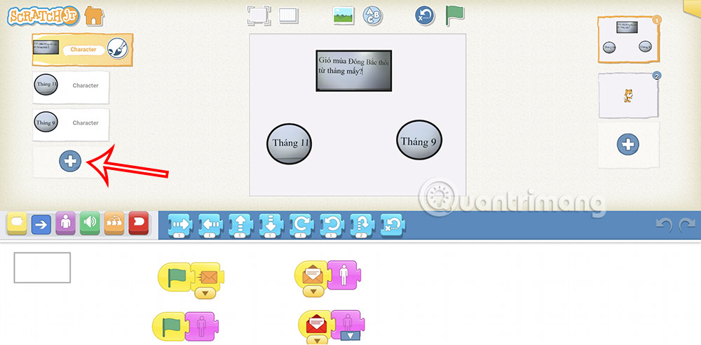 Picture 1 of How to add a start and end screen for a ScratchJR quiz (Part 3)