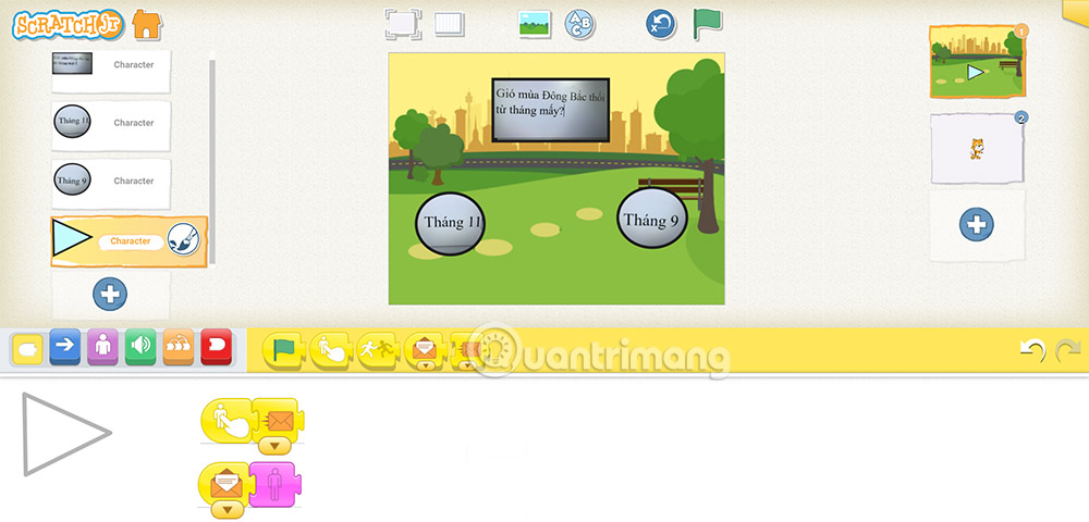 Picture 11 of How to add a start and end screen for a ScratchJR quiz (Part 3)
