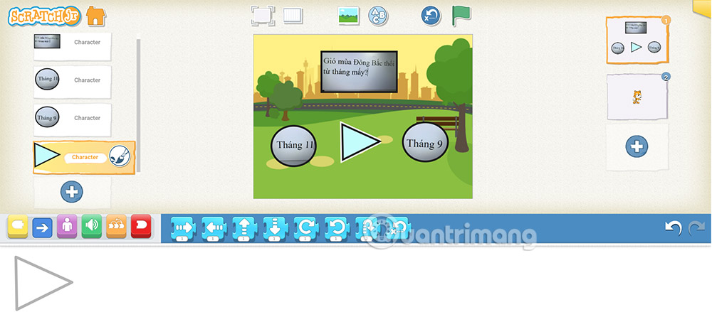 Picture 6 of How to add a start and end screen for a ScratchJR quiz (Part 3)