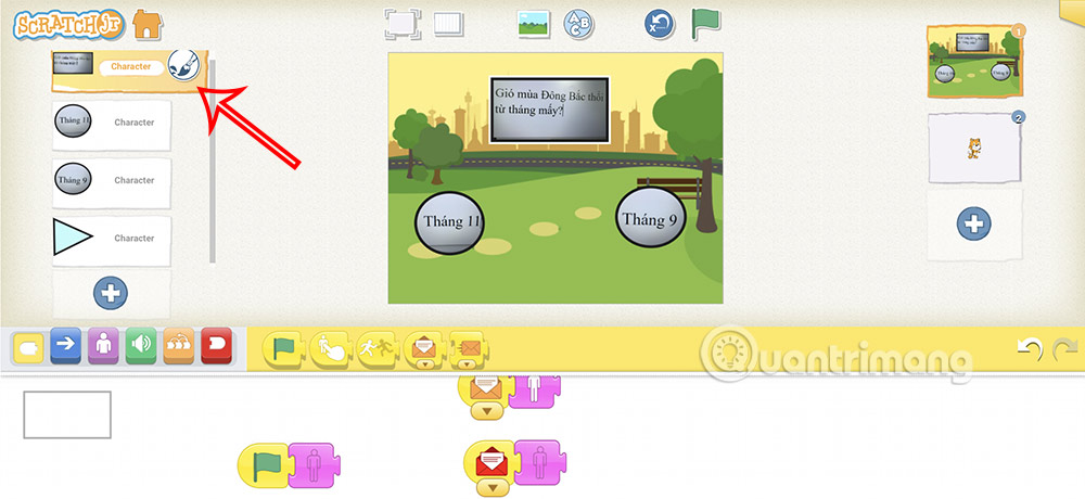 Picture 9 of How to add a start and end screen for a ScratchJR quiz (Part 3)