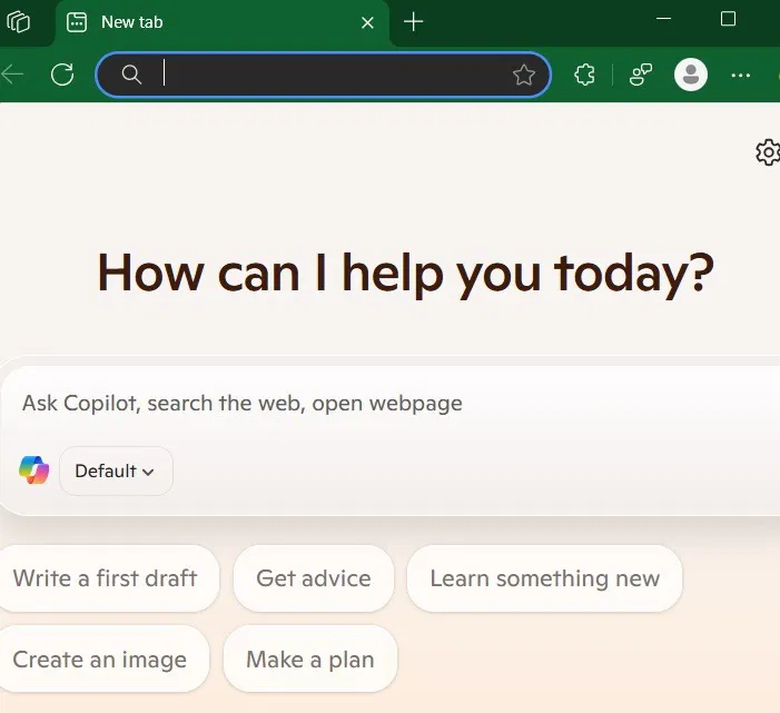 How to add a new Copilot tab to Microsoft Edge browser Picture 4