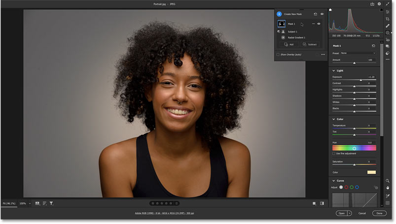 How to add a spotlight effect behind your subject using Adobe Camera Raw Picture 27