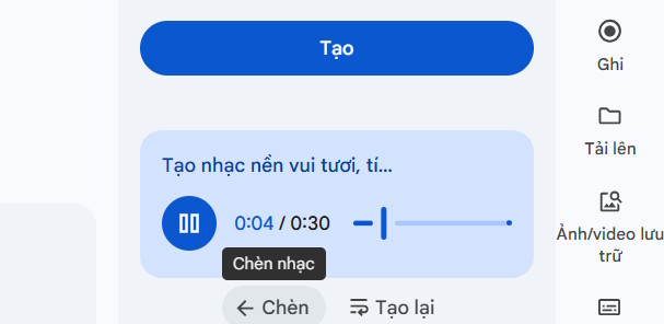 Picture 5 of How to add AI background music to videos on Google Vids