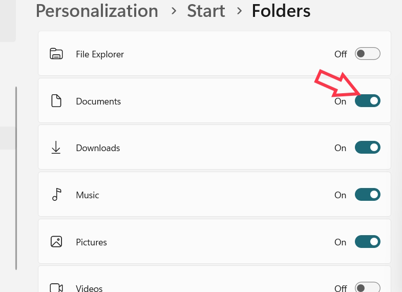 How to add and remove folders in the Windows 11 Start menu Picture 4