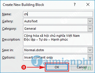 How to add AutoText in Word 2016 document quickly Picture 5