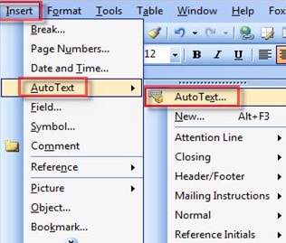 How to add Autotext in Word for faster typing Picture 5