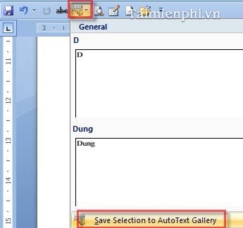 How to add Autotext in Word for faster typing Picture 8