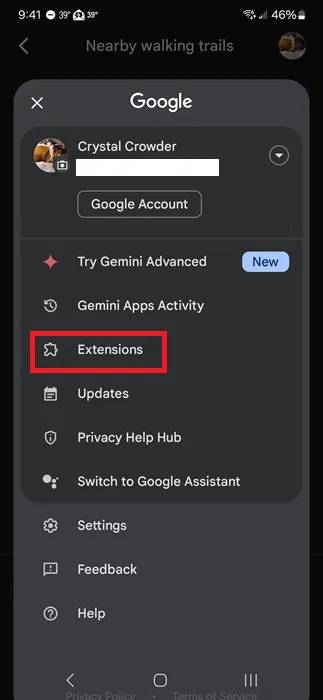 How to add extensions to enhance Gemini's capabilities. Picture 1