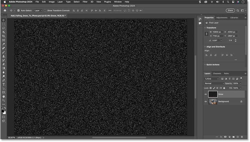How to Add Falling Snow to Photos Using Photoshop Picture 13