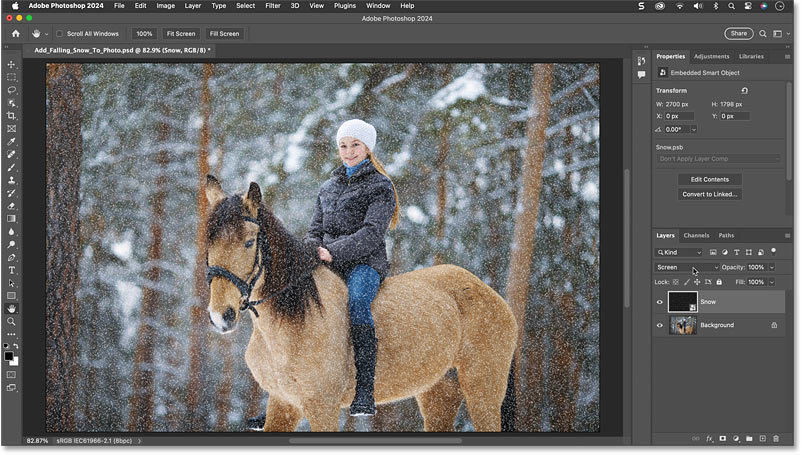 How to Add Falling Snow to Photos Using Photoshop Picture 23