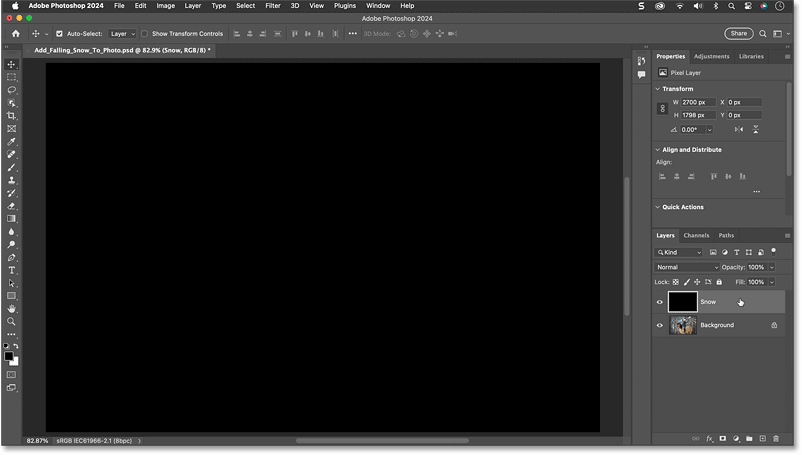 How to Add Falling Snow to Photos Using Photoshop Picture 5