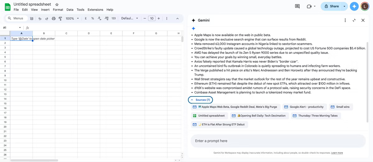How to add Gemini to improve the Google Sheets experience Picture 8