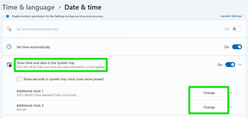 How to add multiple clocks for different time zones in Windows Picture 1