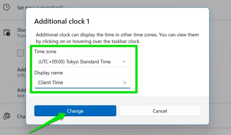 How to add multiple clocks for different time zones in Windows Picture 2