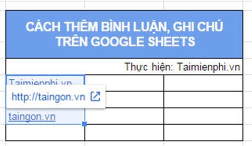How to add notes and comments on Google Sheets quickly Picture 1