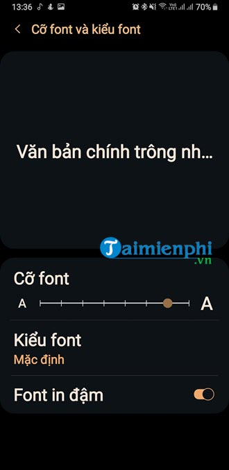 Picture 6 of How to adjust font size and style on a Samsung phone.