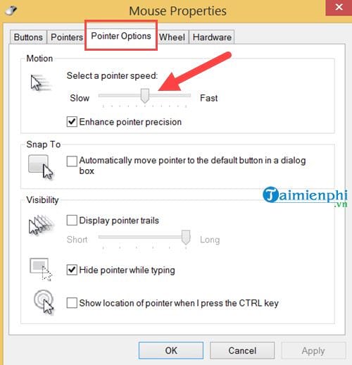 Picture 8 of How to adjust mouse speed on Windows 10, 8, and 7 computers.