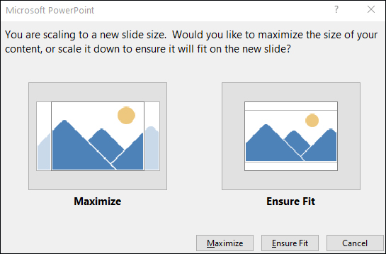 How to adjust PowerPoint slide ratio and size Picture 3
