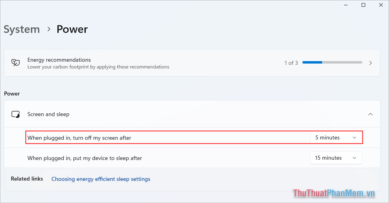 How to adjust Windows 11 screen off time Picture 4