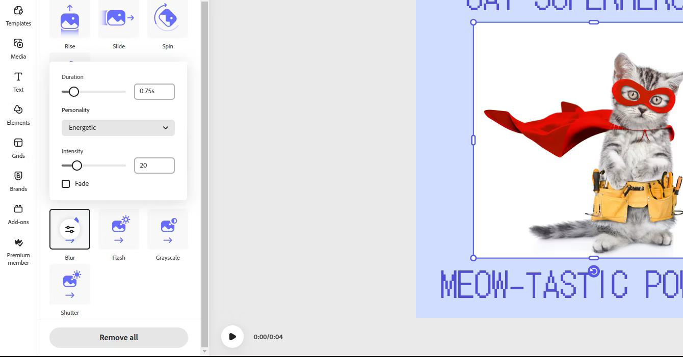 How to animate photos, text, and graphics in Adobe Express Picture 4