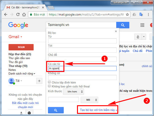 Picture 5 of How to automatically delete spam emails on Gmail, delete spam messages.