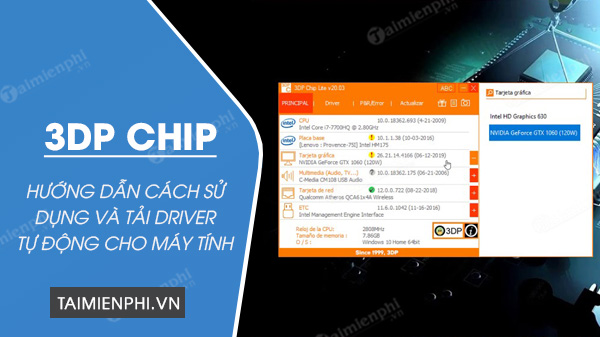 Picture 1 of How to automatically download drivers for your computer using 3DP Chip