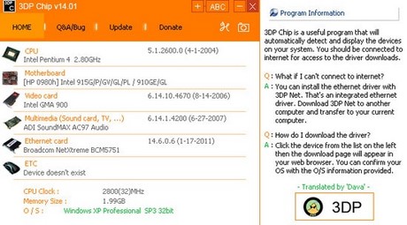 Picture 2 of How to automatically download drivers for your computer using 3DP Chip