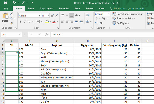 How to automatically number columns in Excel quickly and simply Picture 10