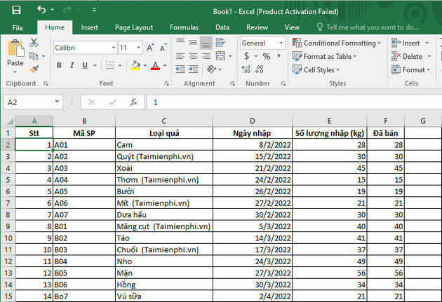 How to automatically number columns in Excel quickly and simply Picture 20