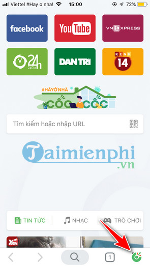 Picture 2 of How to block ads on the Cốc Cốc app for Android and iOS.