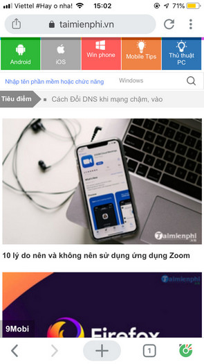 Picture 6 of How to block ads on the Cốc Cốc app for Android and iOS.