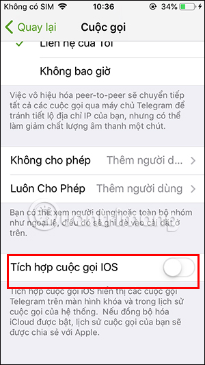 How to block calls and voice messages on Telegram Picture 7