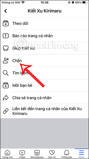 Picture 2 of How to block someone else on Facebook using your phone or computer.