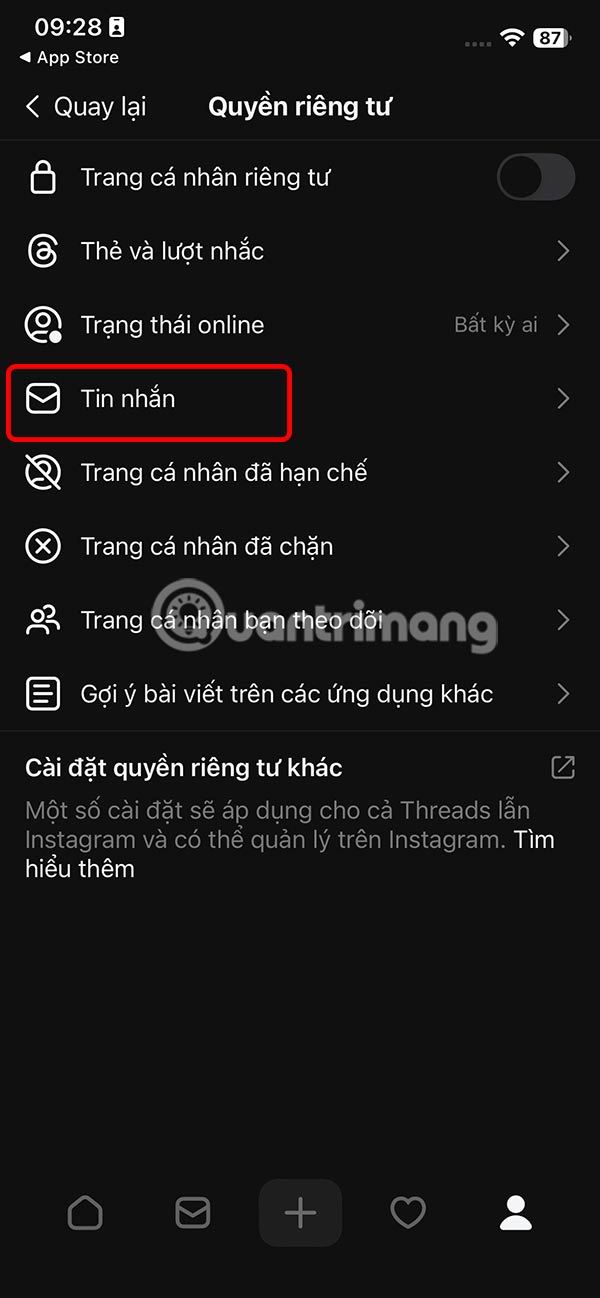 How to block strangers from messaging on Threads Picture 4